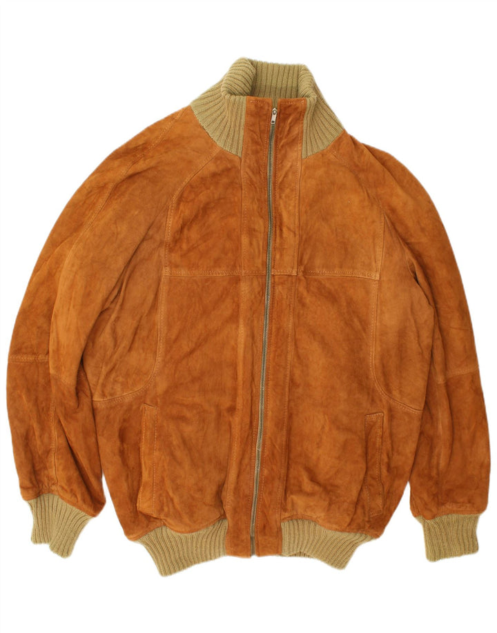 Essebi Herren Wildleder Bomberjacke IT 52 XL Beige Leder