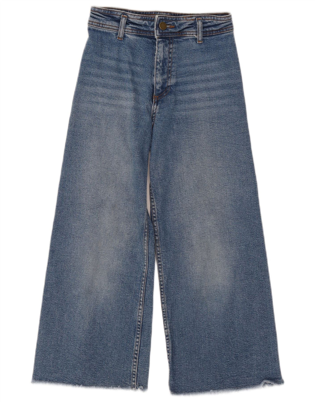ZARA Mädchen-Jeans mit weitem Bein, 9–10 Jahre, W24, L22, Blau