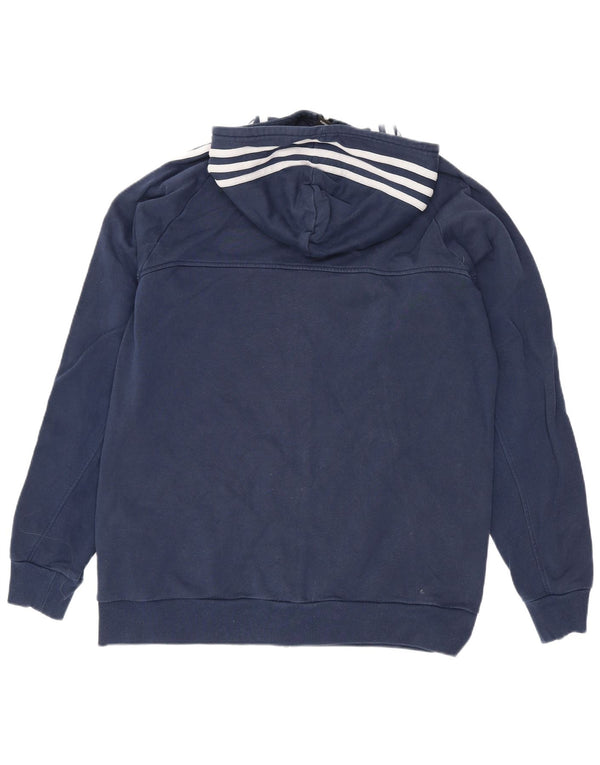 Adidas Jungen Zip Hoodie Pullover 15-16 Jahre Marineblau Baumwolle Sport