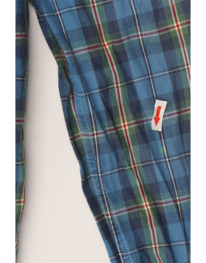 Superdry Herren-Flanellhemd, groß, blau kariert, Baumwolle