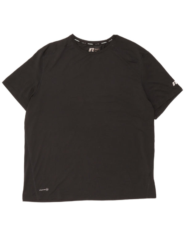 Russell Athletic Herren Dri-Power T-Shirt Top 2XL Schwarz Polyester