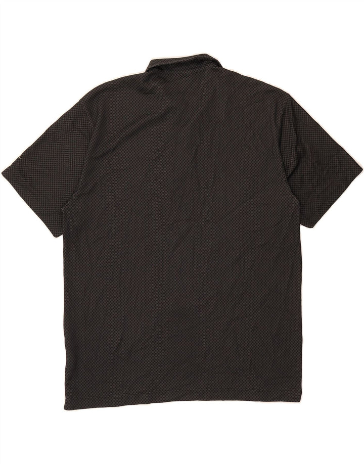 NIKE Mens Dri Fit Polo Shirt XL Black Spotted Polyester Vintage Nike and Second-Hand Nike from Messina Hembry 