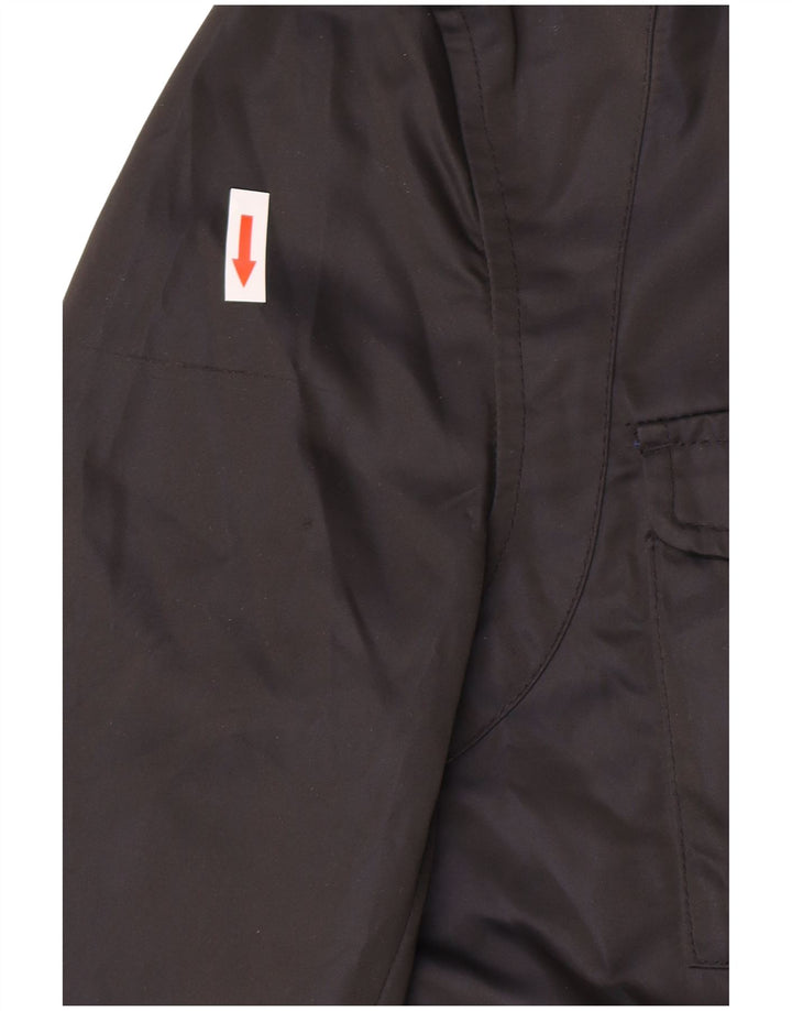 Zara Herren-Utility-Jacke mit Kapuze, UK 38, Mittelschwarz, Polyester