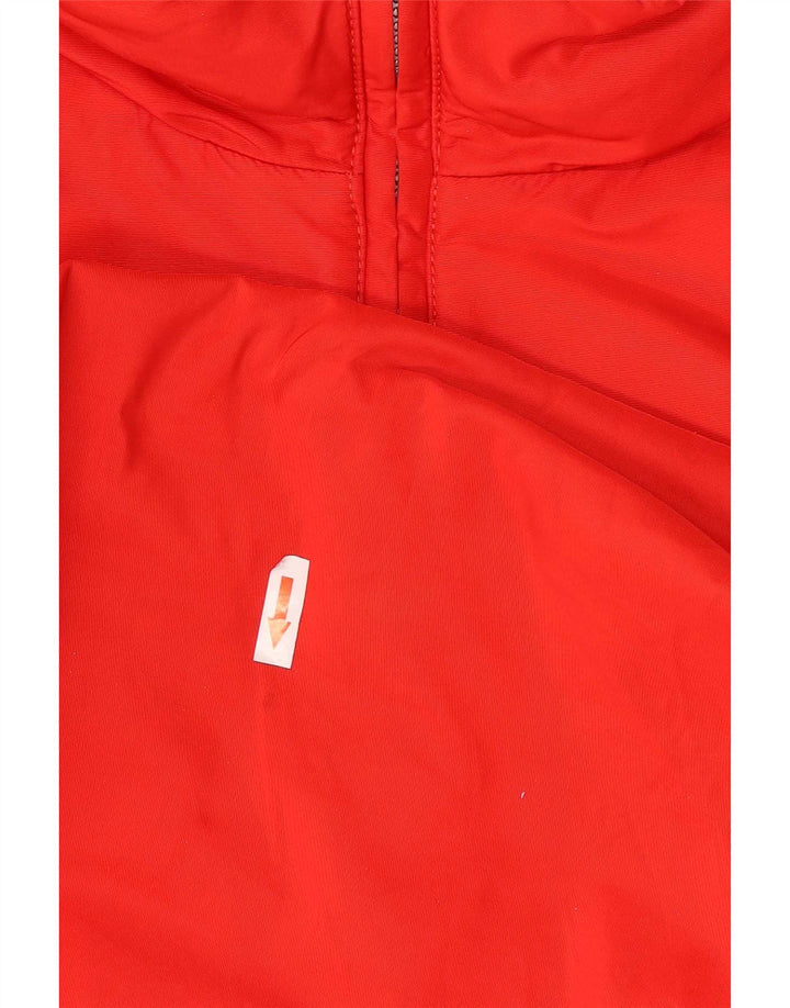 Vintage Herren Utility Kapuzen-Anorakjacke UK 40 Großes rotes Polyamid