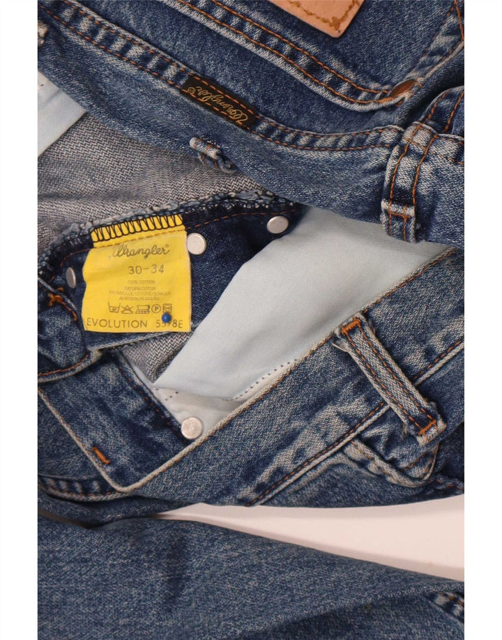 Wrangler Mens Evolution Straight Jeans W30 L31 Blaue Baumwolle