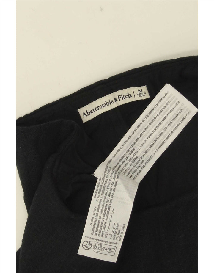 Abercrombie & Fitch Damen Skort UK 12 Mittelschwarzes Leinen