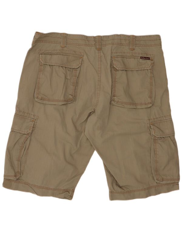 Marlboro Classics Herren-Cargoshorts mit normaler Passform, W40, XL, Khaki, Baumwolle