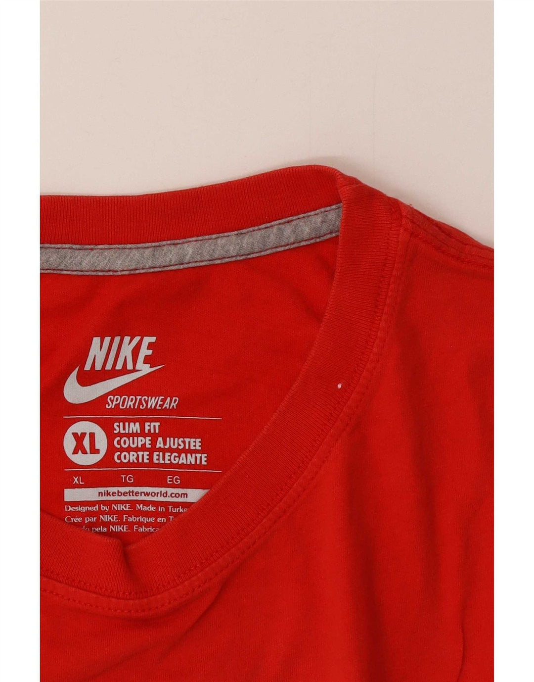 Nike Herren Slim Fit Graphic T-Shirt Top XL Rot