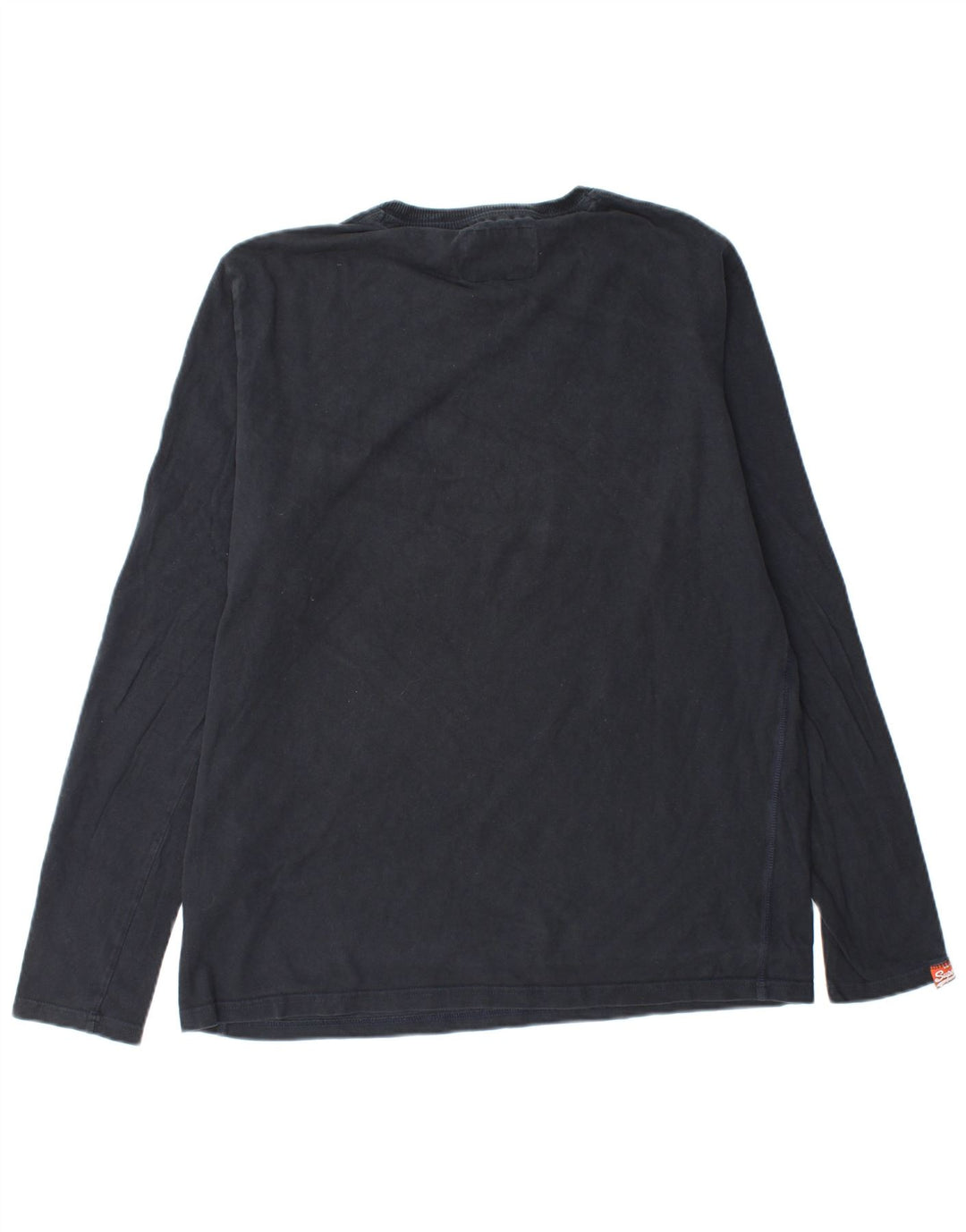 SUPERDRY Herren-Grafik-Oberteil, langärmlig, 2XL, Marineblau, Baumwolle