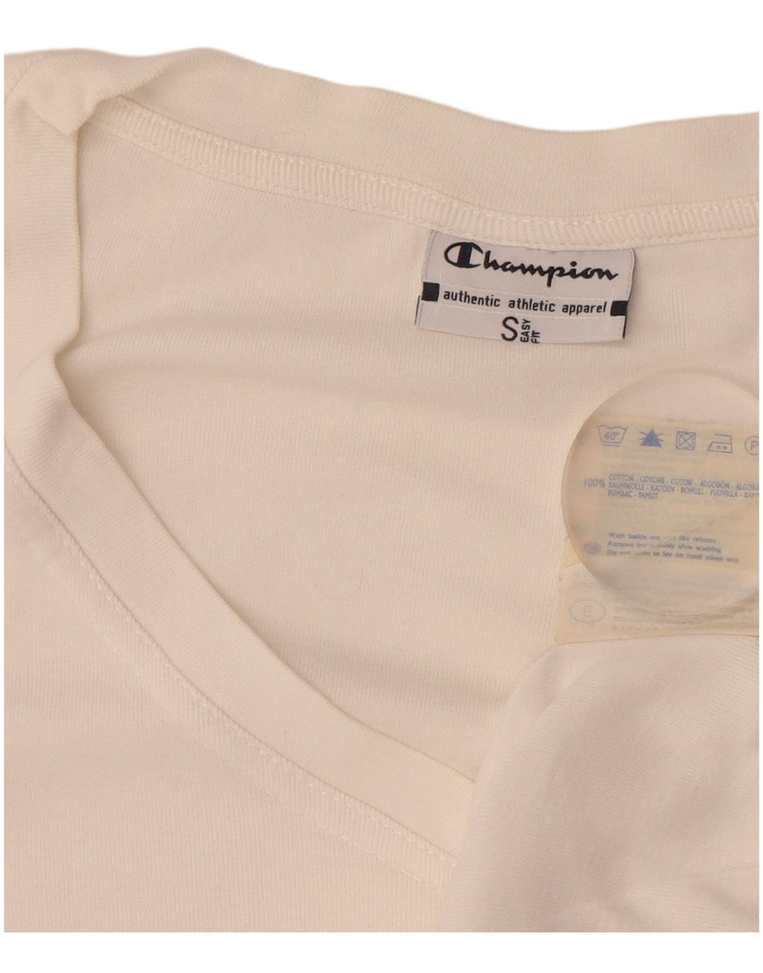 CHAMPION Damen Easy Fit Weste Top UK 10 Small Weiße Baumwolle