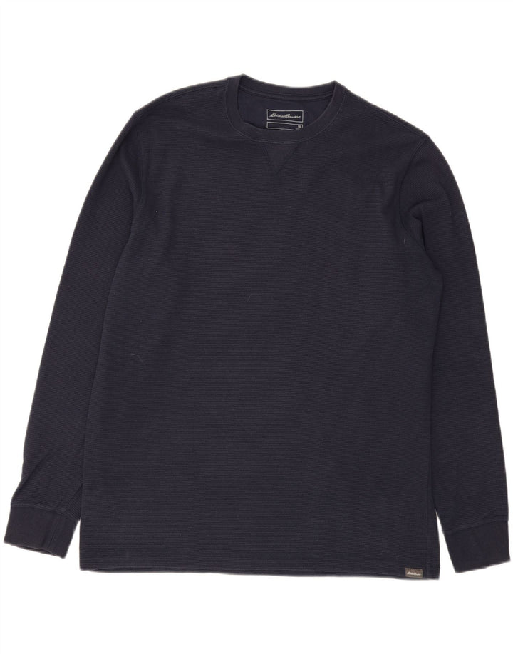 EDDIE BAUER Mens Top Long Sleeve XL Navy Blue Cotton Vintage Eddie Bauer and Second-Hand Eddie Bauer from Messina Hembry 