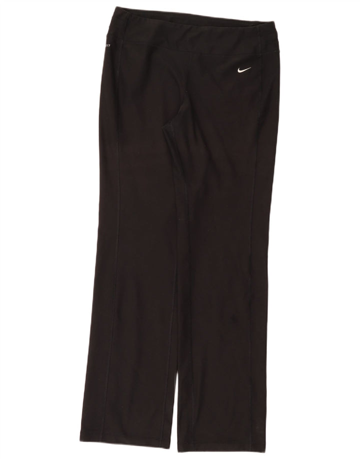 Nike Damen Dri Fit Trainingshose UK 14 Medium Schwarz