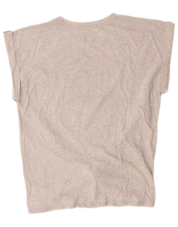 Hard Rock Cafe Damen Rome Graphic T-Shirt Top UK 18 XL Grau Baumwolle