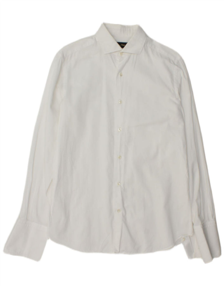 Massimo Dutti Herren Slim Fit Hemd Größe 39 15 1/2 Mittelweiß