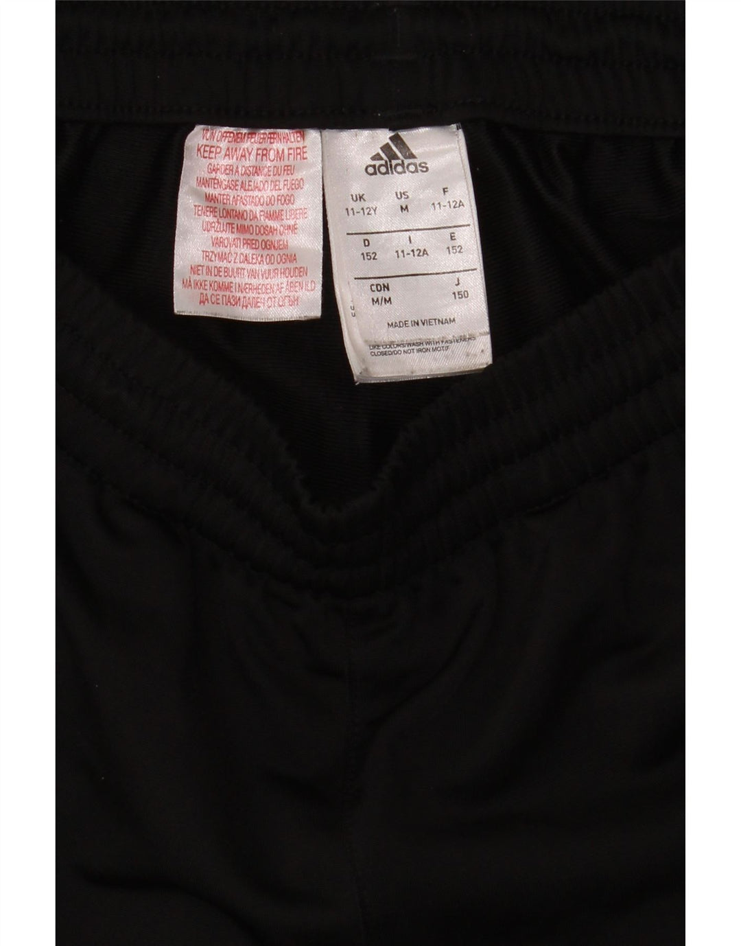 Adidas Trainingshose für Jungen, 11–12 Jahre, schwarzes Polyester