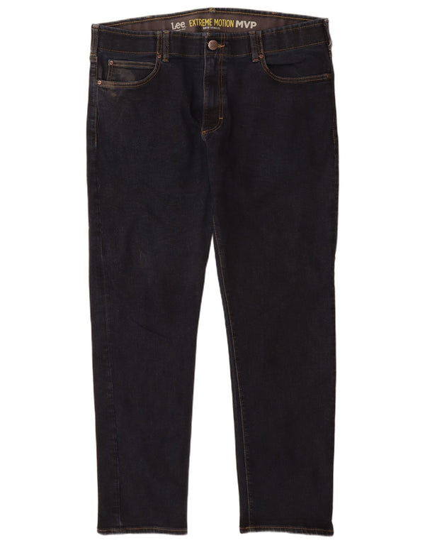 Lee Herren Extreme Motion Slim Fit Tapered Jeans W40 L32 Marineblau Baumwolle