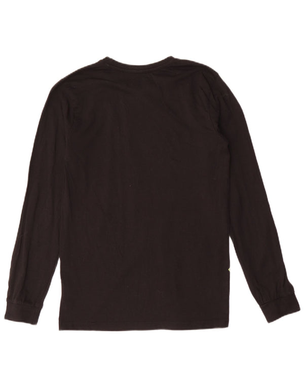 Kappa Jungen Graphic Top Langarm 13–14 Jahre schwarze Baumwolle