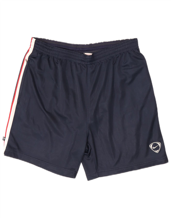 Nike Herren-Sportshorts, groß, marineblaues Farbblock-Polyester