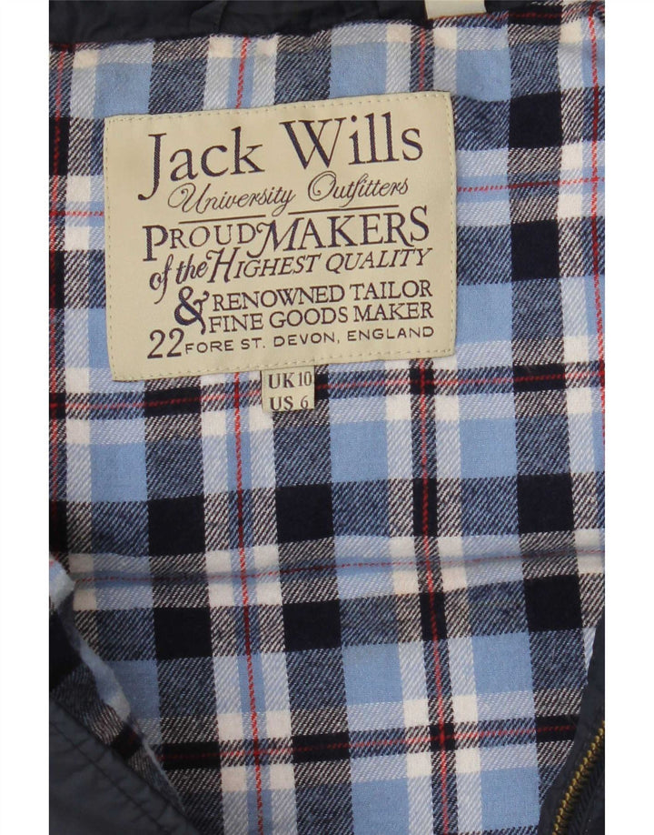 Jack Wills Damen Wattierte Weste UK 10 Small Marineblau