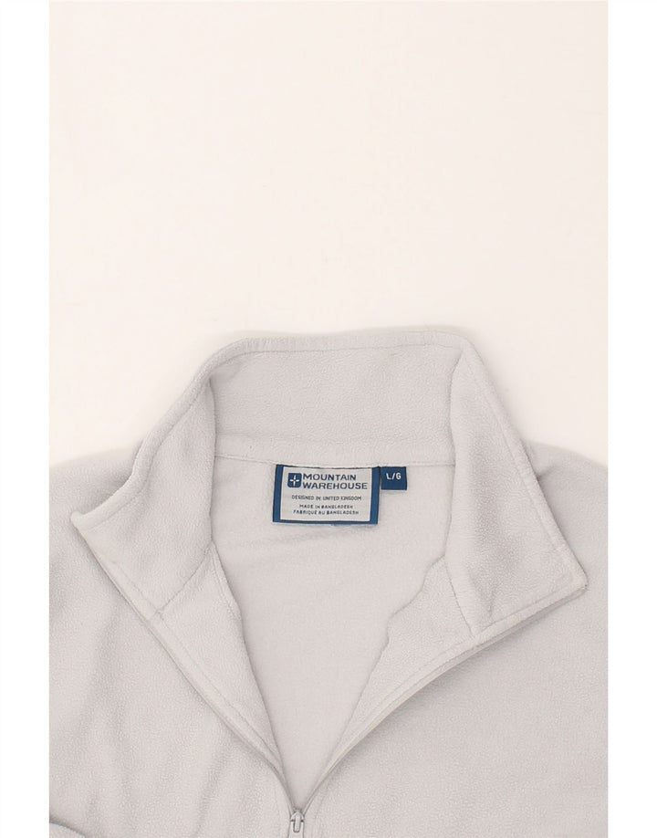 MOUNTAIN WAREHOUSE Mens Zip Neck Fleece Jumper Large Grey Polyester | Vintage Mountain Warehouse | Thrift | Second-Hand Mountain Warehouse | Used Clothing | Messina Hembry 