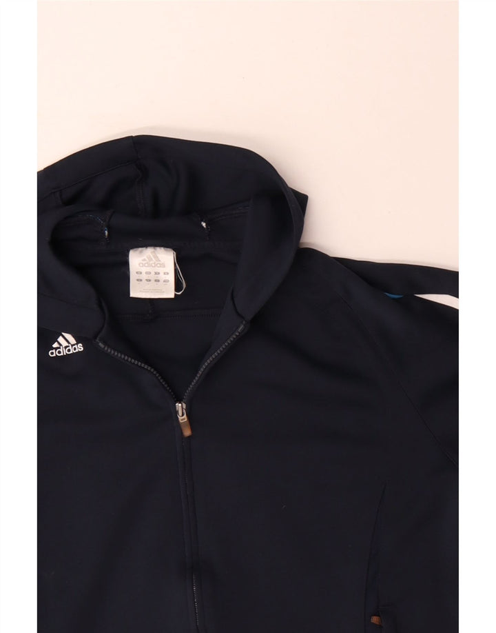 Adidas Herren Climalite Zip Hoodie Pullover Small Marineblau Polyester