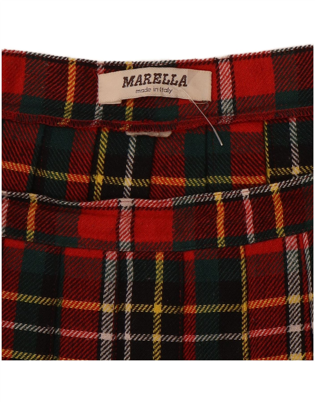 Marella Damen Wickelrock mit Falten, W30, mittelrot kariert