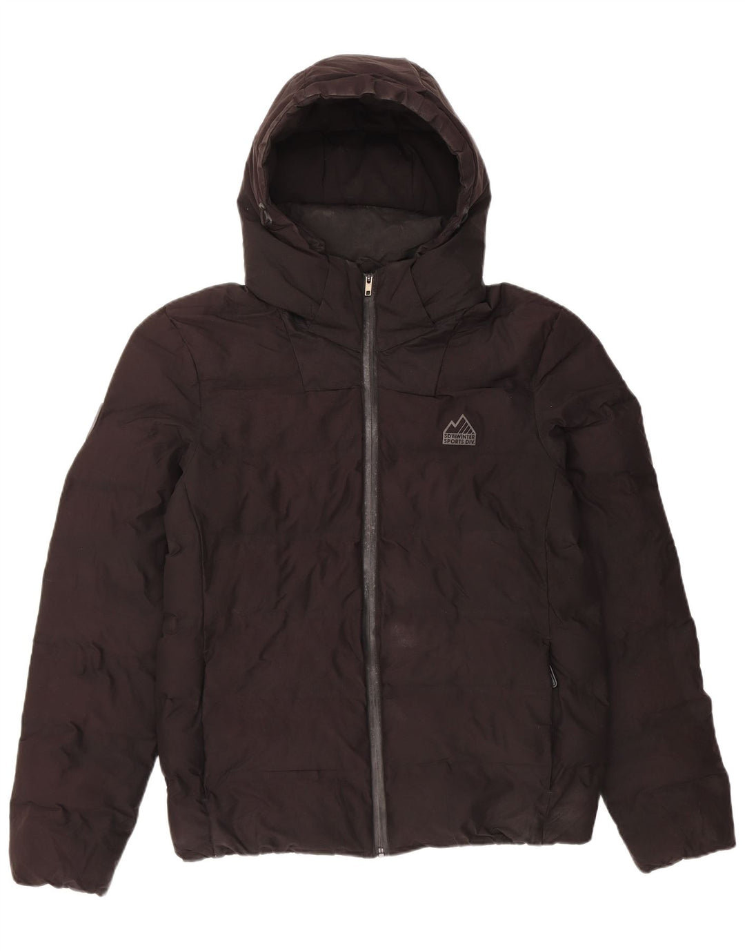 Superdry Herren-Jacke mit Kapuze, gepolstert, UK 40, Größe L, Schwarz, Polyester