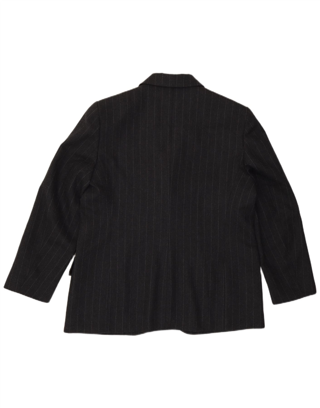 Gianfranco Ferre Damen 1-Knopf-Blazerjacke UK 18 XL Grauer Nadelstreifen