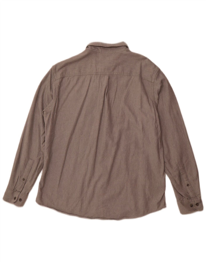 Eddie Bauer Herren-Flanellhemd mit klassischer Passform, große graue Baumwolle