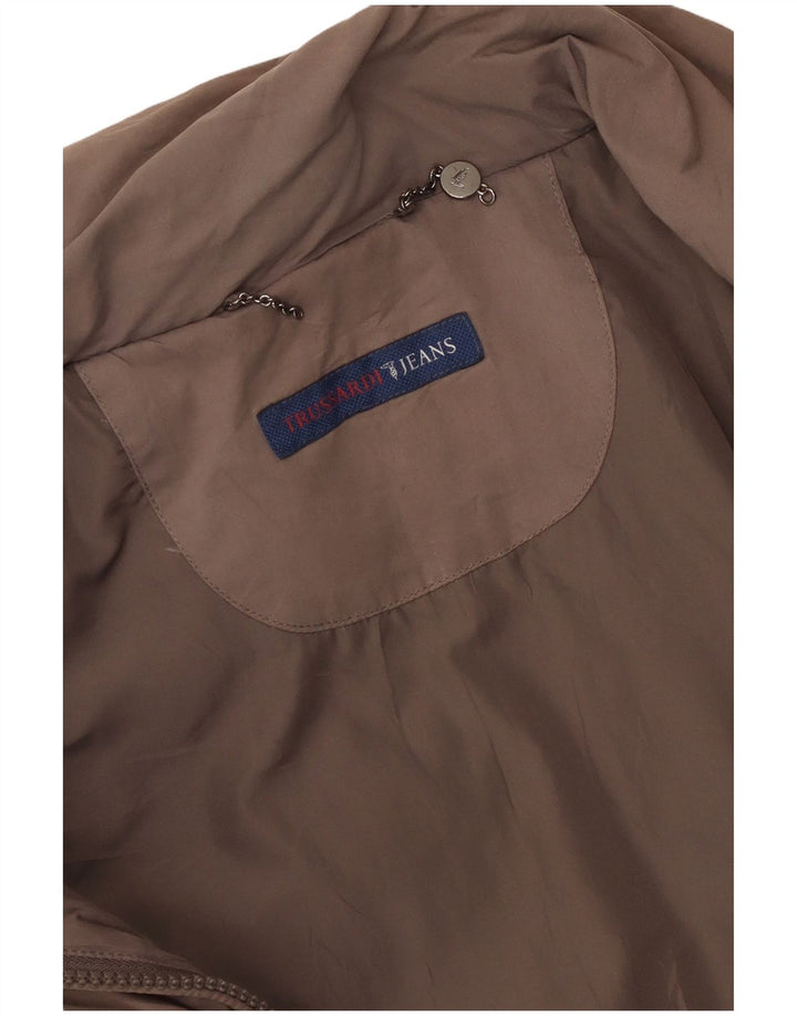 Trussardi Jeans Damen Wattierte Jacke UK 14 Medium Beige