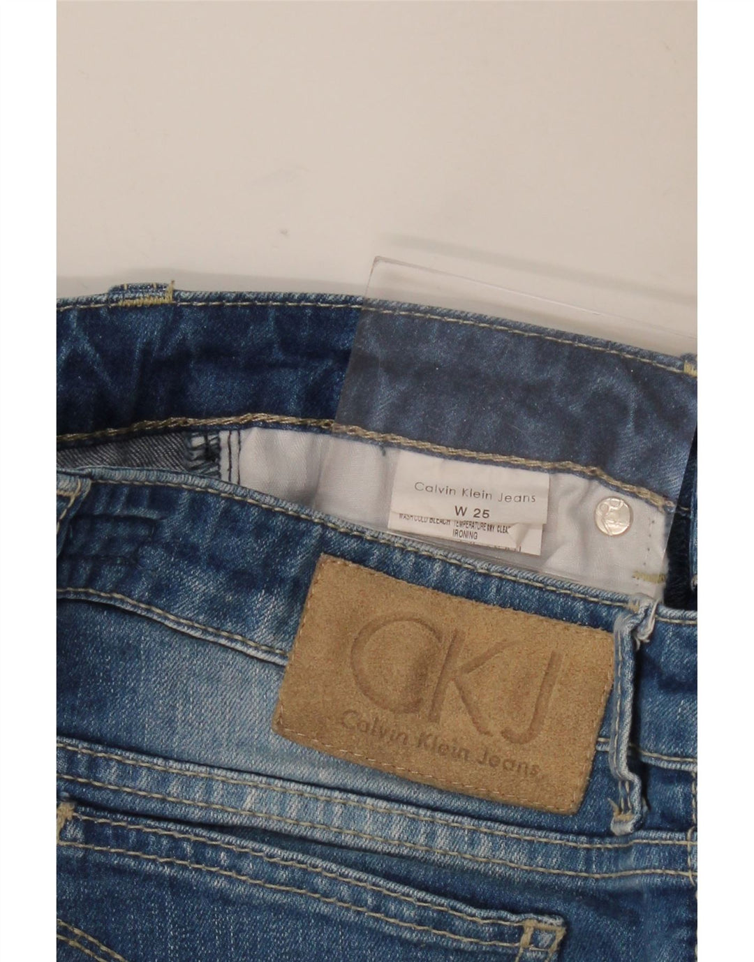 CALVIN KLEIN Damen Straight Jeans W25 L33 Blau