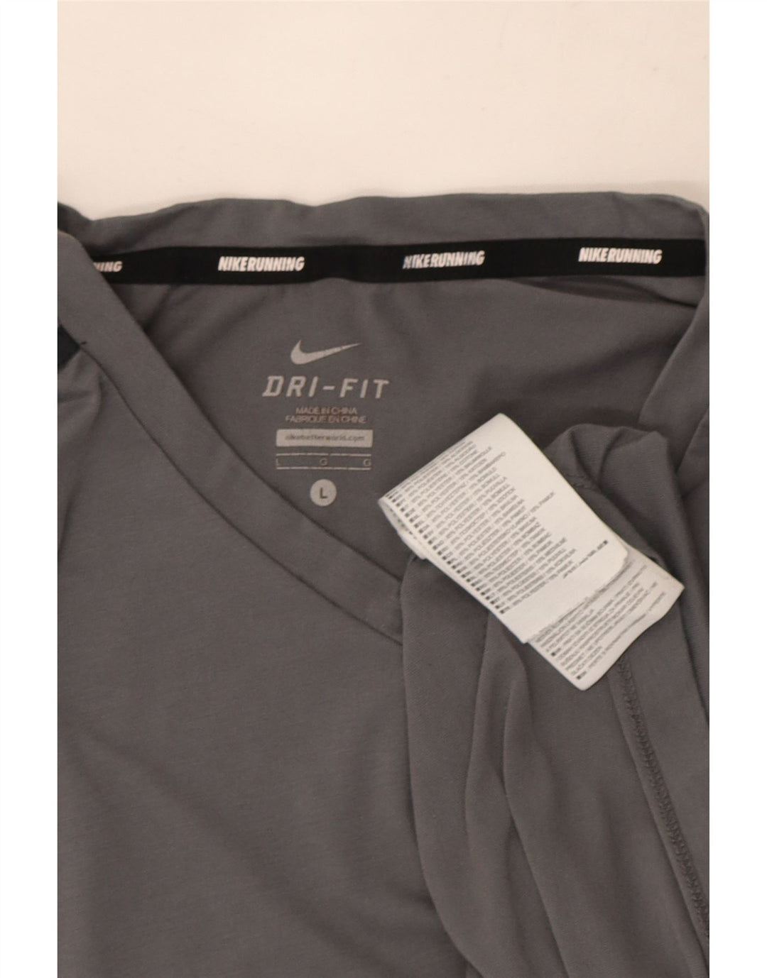 Nike Herren T-Shirt Top Large Grau Polyester
