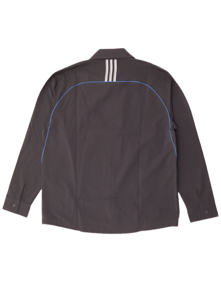 Adidas Herren Grafikshirt UK 44/46 Large Marineblau Polyester