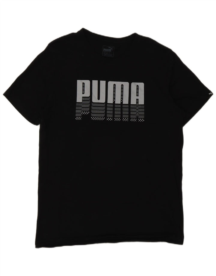 Puma Herren Grafik T-Shirt Top Medium Schwarz