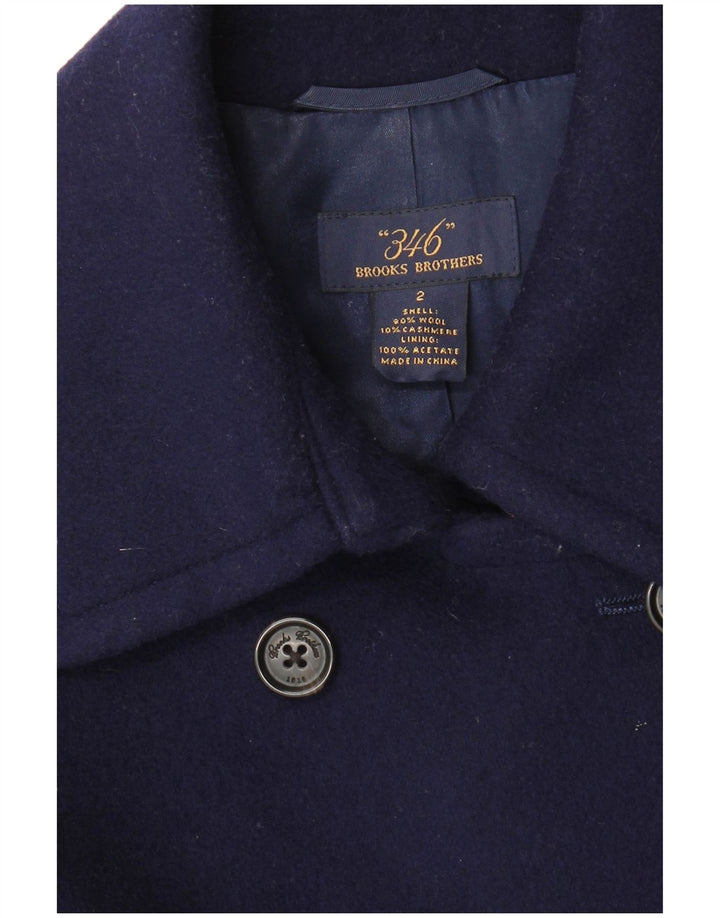 Brooks Brothers Damen Pea Coat US 2 XS Marineblaue Wolle