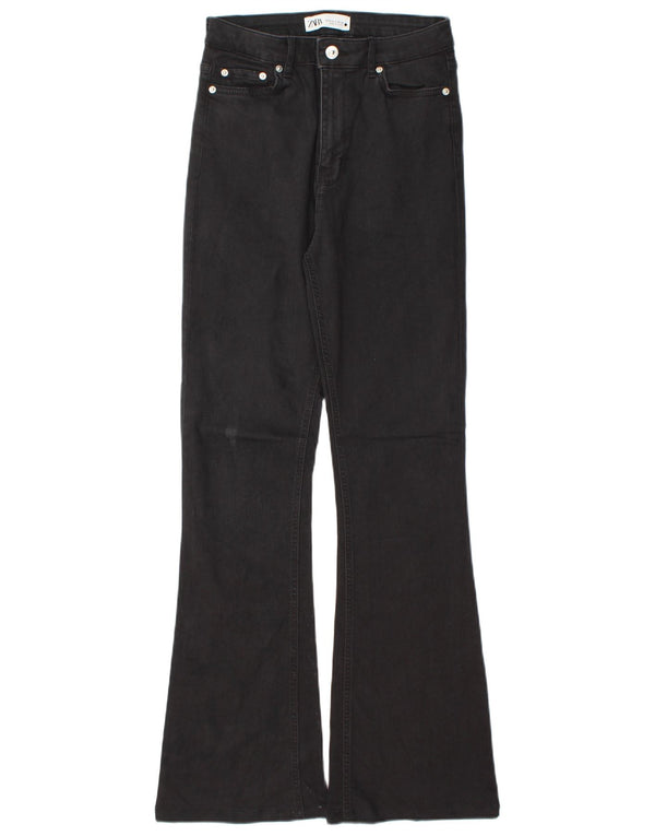 Zara Damen Schlagjeans EU 38 Small W28 L31 Graue Baumwolle