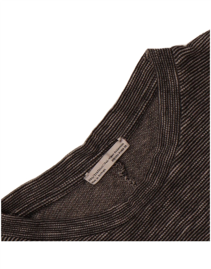 Zara Damen Top 3/4 Ärmel UK 14 Mittelgrau meliert