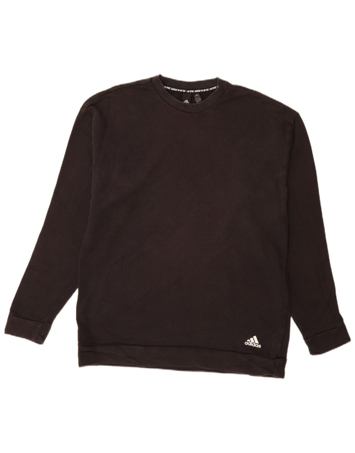 ADIDAS Herren Sweatshirt Pullover Große schwarze Baumwolle