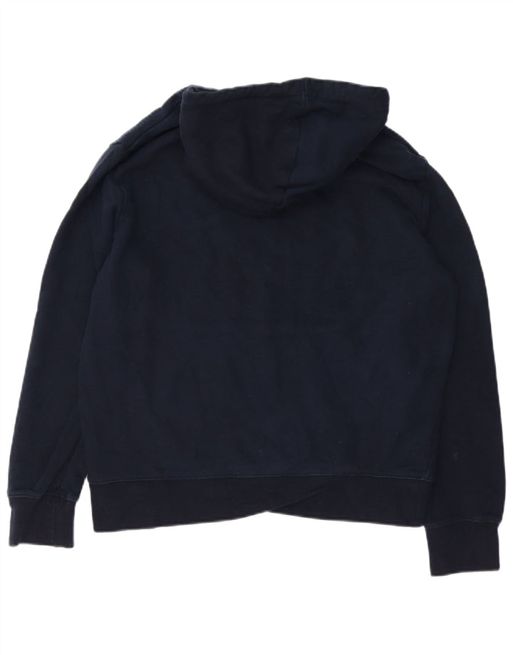 Marks & Spencer Damen-Kapuzenpullover aus mittelblauer Baumwolle in Marineblau