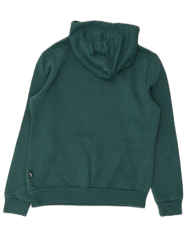 Puma Womens Graphic Hoodie Pullover UK 10 Small Grüne Baumwolle