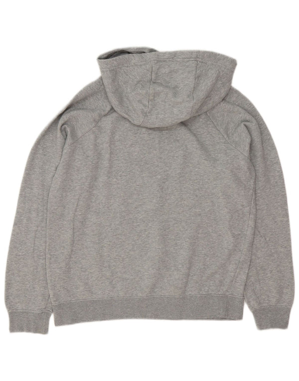 Nike Damen Kapuzenpullover UK 14 Mittelgraue Baumwolle
