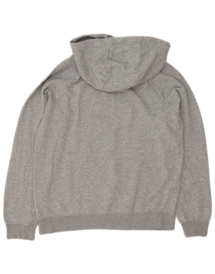 Nike Damen Kapuzenpullover UK 14 Mittelgraue Baumwolle