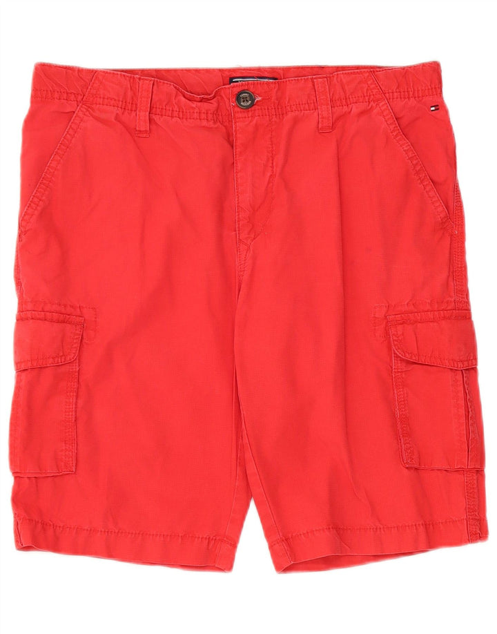 Tommy Hilfiger Cargo-Shorts für Jungen, 15–16 Jahre, W32, rote Baumwolle