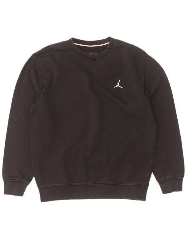 Jordan Herren Sweatshirt Pullover Small Schwarz Baumwolle