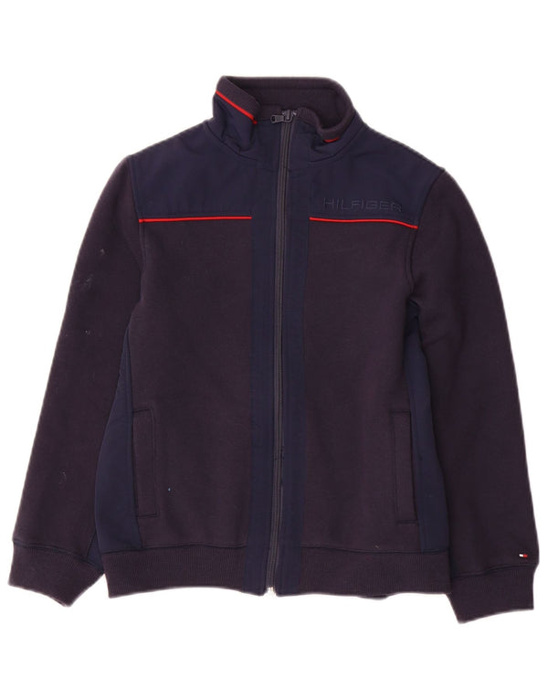 TOMMY HILFIGER Jungen-Trainingsanzug-Top-Jacke, 8–9 Jahre, mittleres Marineblau
