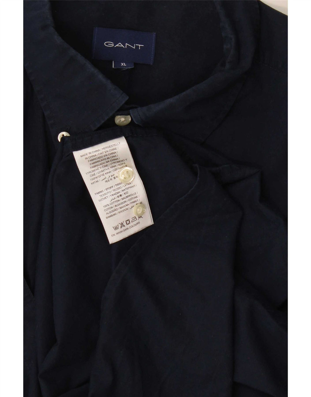 Gant Herren-Hemd, normal, XL, Marineblau, Baumwolle