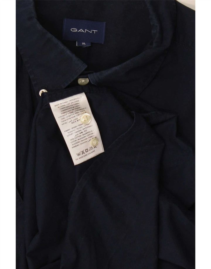 Gant Herren-Hemd, normal, XL, Marineblau, Baumwolle