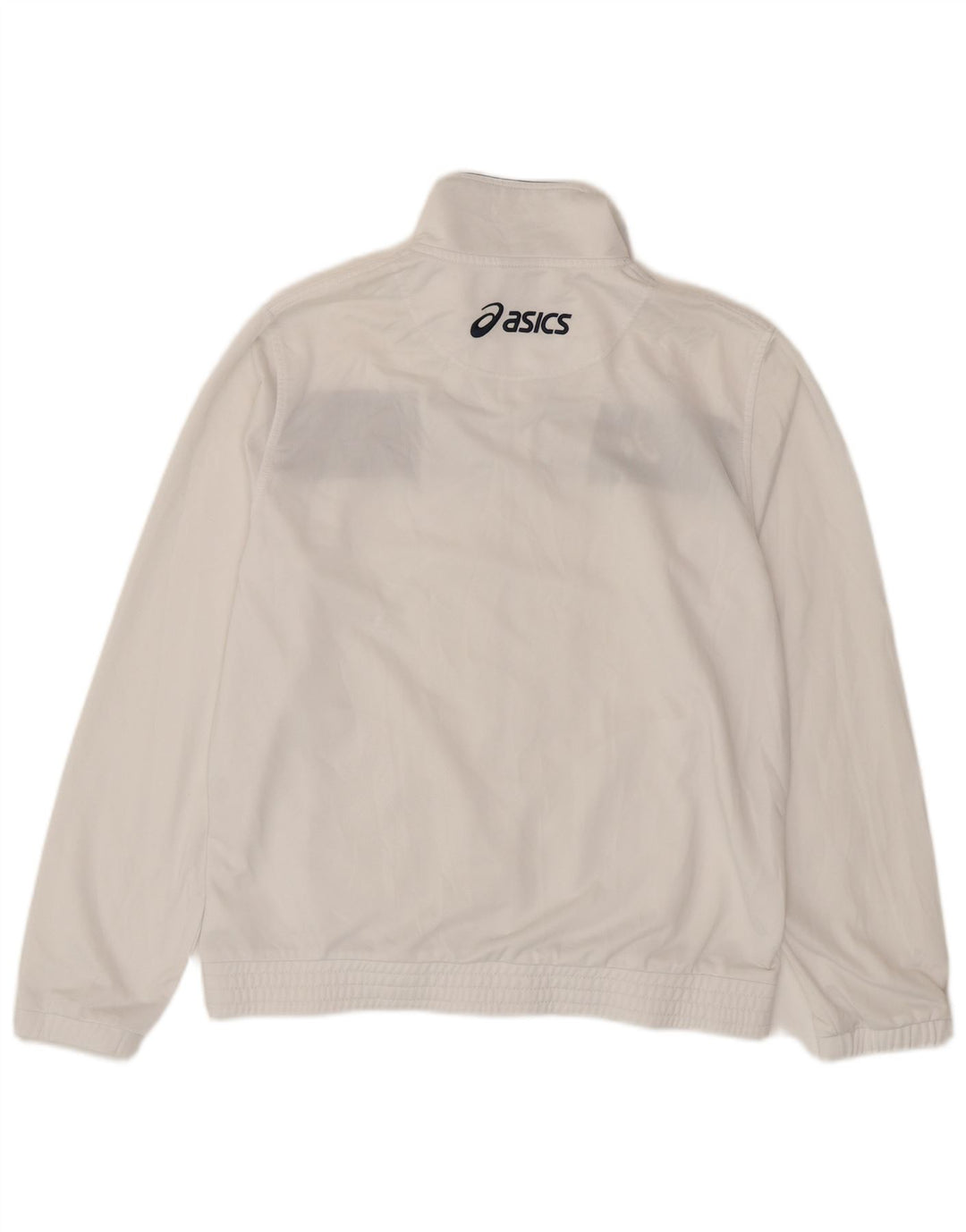 ASICS Mens Tracksuit Top Jacket Large White Colourblock