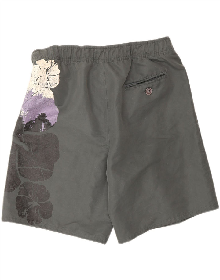 PUMA Herren-Badeshorts, groß, grau geblümt