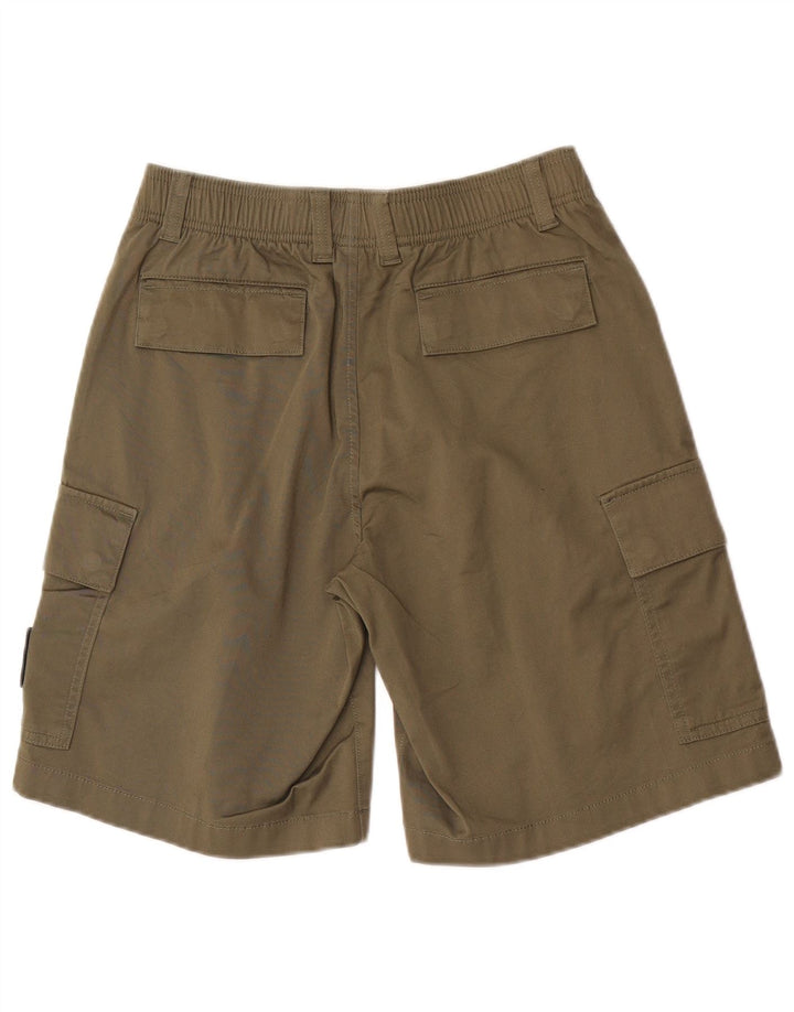 Calvin Klein Herren Cargo Shorts XS W29 Khaki Baumwolle